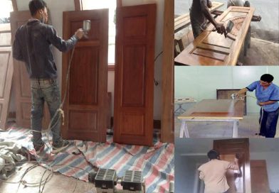 Chi phí sơn lại cửa gỗ giá bao nhiêu tiền 1m2 2026 tại Hà Nội và Tphcm Sài Gòn theo m2 Trọn Gói